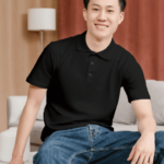 Relaxed Elegance Black Polo Tshirt